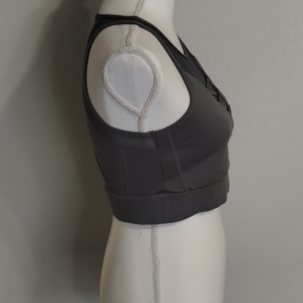 Mono b Athletic Wear Size Large Gray Sports Bra - Picture 3 of 9